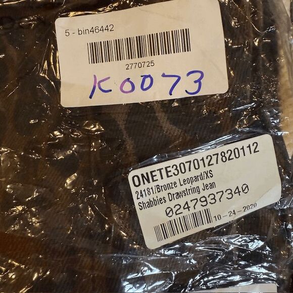 NEW! One Teaspoon Bronze Leopard Shabbies Drawstring Elastic Waist Size XS - Picture 13 of 13